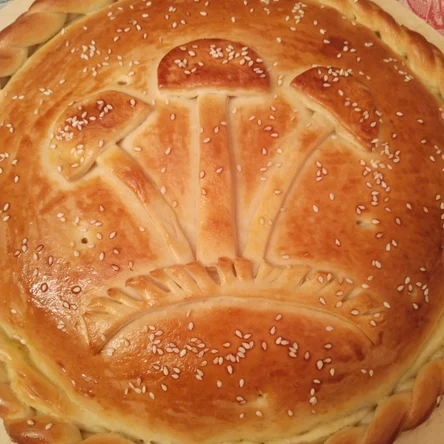 Пирог с картофелем и грибами